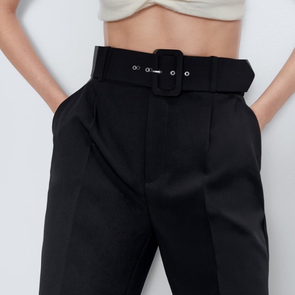 Zara high waisted belted pants - Picture 8 of 12
